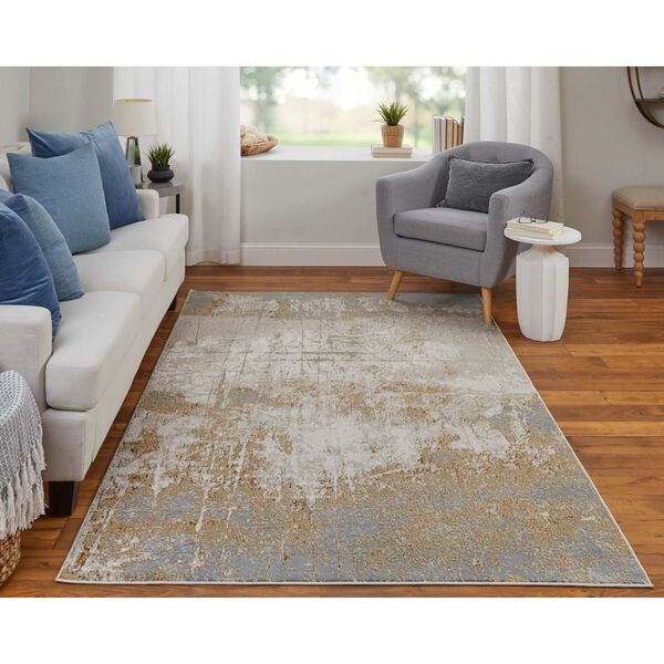 Aura Ivory Brown Gray Area Rug, image 2