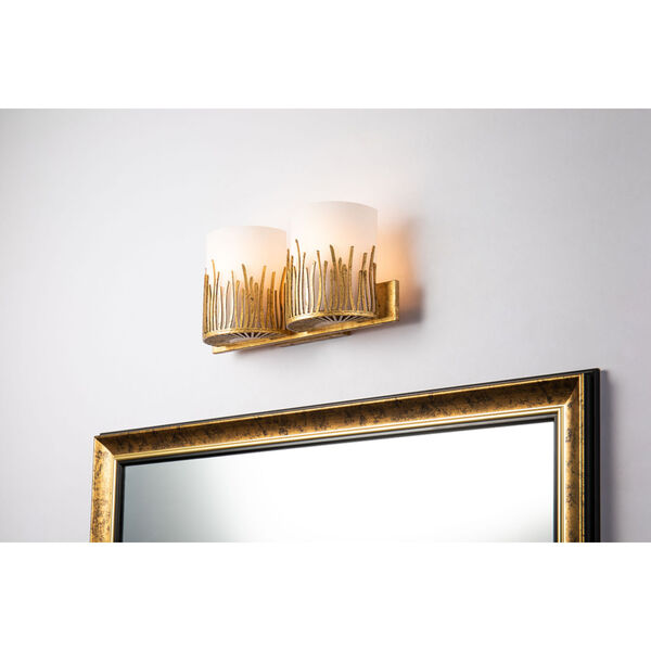 Sawgrass Gold Leaf with Antique Two-Light Bath Vanity, image 2