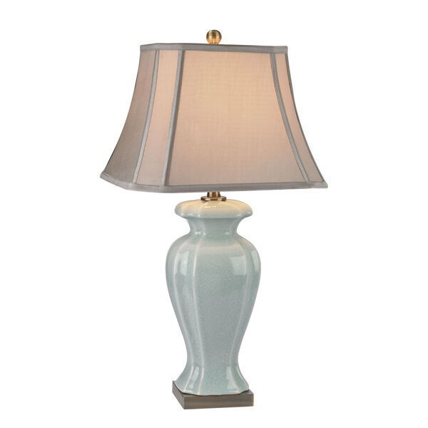 Celadon Green and Brass One-Light Table Lamp, image 2