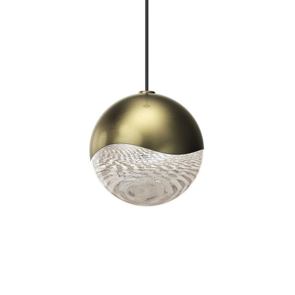 Grapes Brass Three-Inch LED Mini Pendant with Round Canopy, image 1