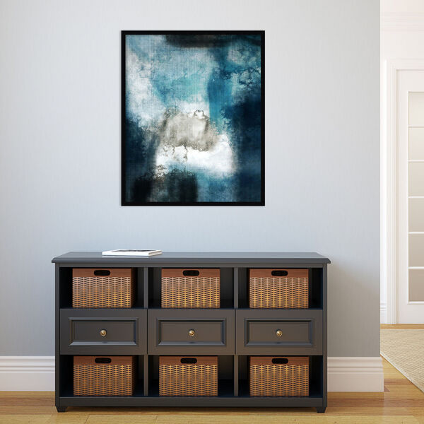 Amy Lighthall Black Aqua Abstract II 27 x 33 Inch Wall Art, image 1