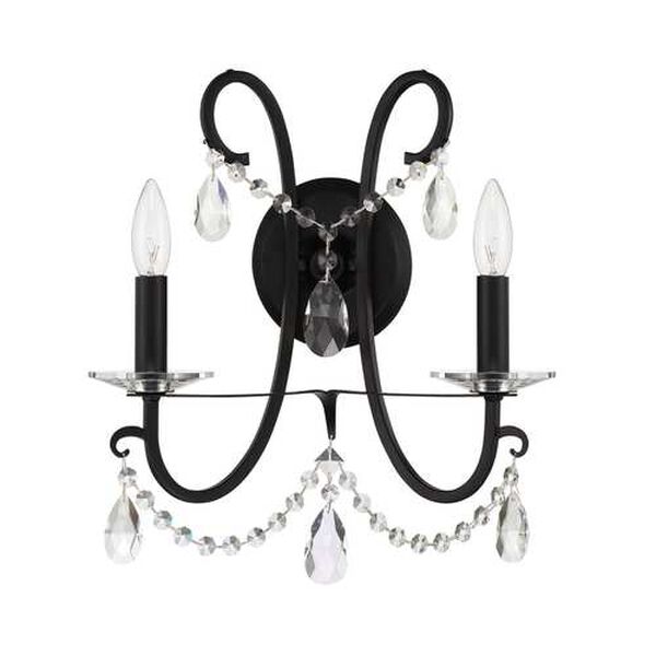 Othello Matte Black Two-Light Wall Sconce, image 1
