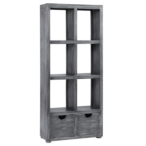 Oaklyn Brushed Gray Bookcase, image 2