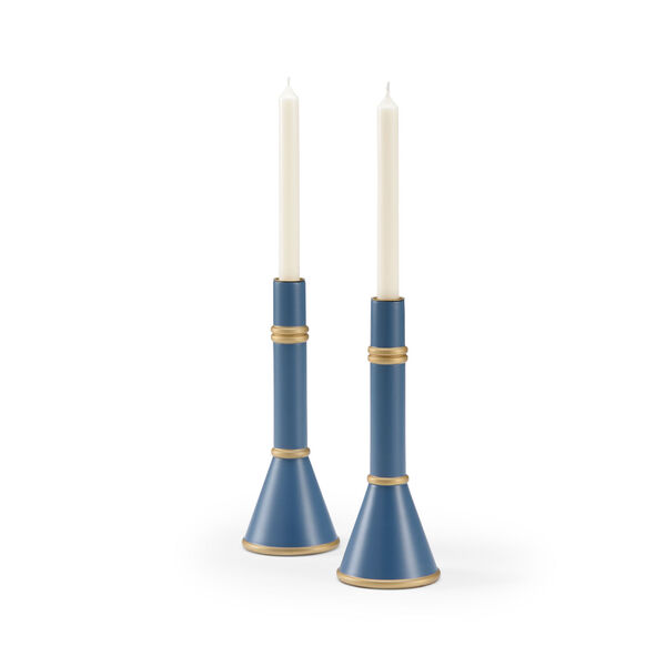 Blue And Gold Candle Holder, image 1