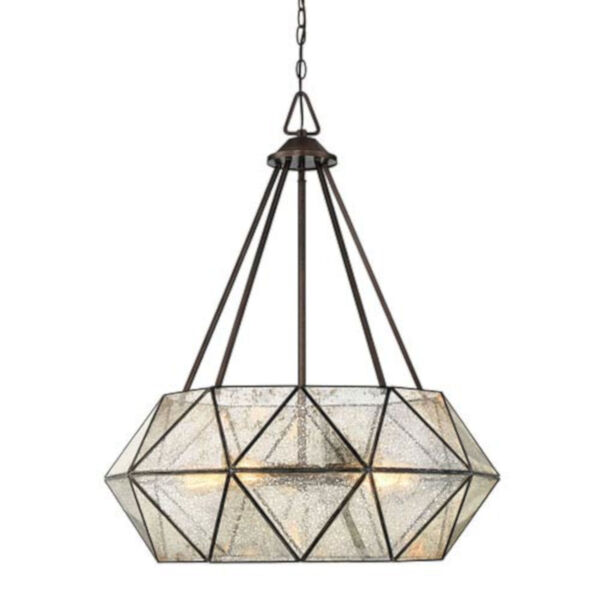 Uptown Oiled Burnished Bronze 28-Inch Five-Light Pendant, image 1