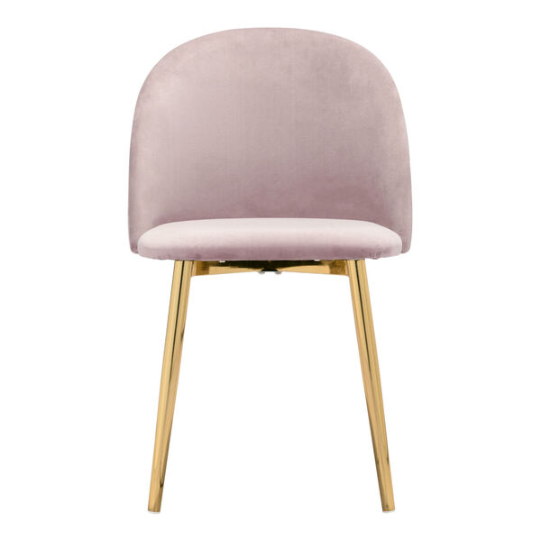 Cozy Pink and Gold Dining Chair, Set of Two, image 4