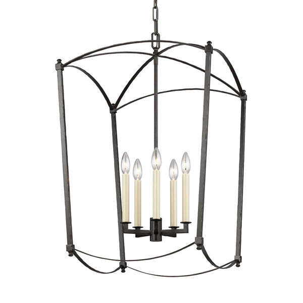 Thayer Smith Steel Five-Light Chandelier, image 4