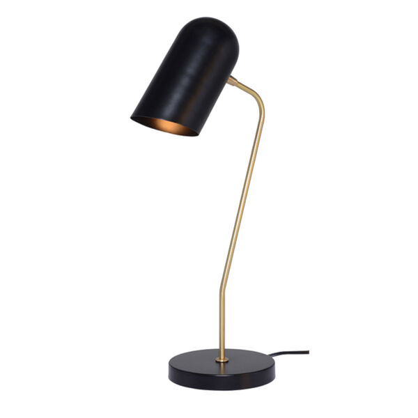 Caden Glossy Black One-Light Table Lamp, image 1