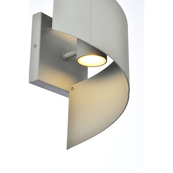 Raine Silver 210 Lumens Eight-Light LED Outdoor Wall Sconce, image 3