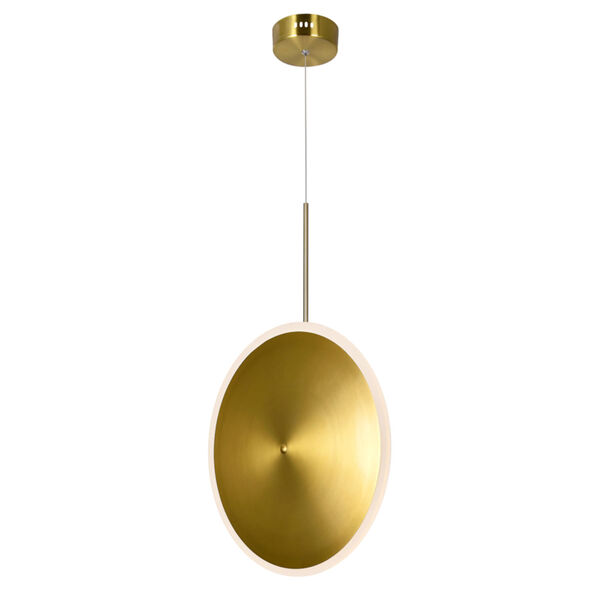 Ovni Brass 16-Inch LED Pendant, image 1