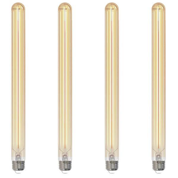 Pack of 4 Antique Clear Glass 15-Inch T9 LED Medium E26 Dimmable 5W 2100K Light Bulb, image 1