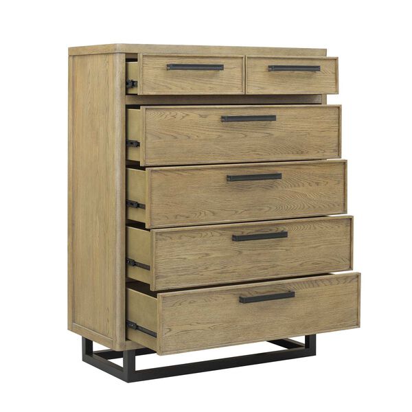 Catalina Distressed Wood Six-Drawer Chest, image 6