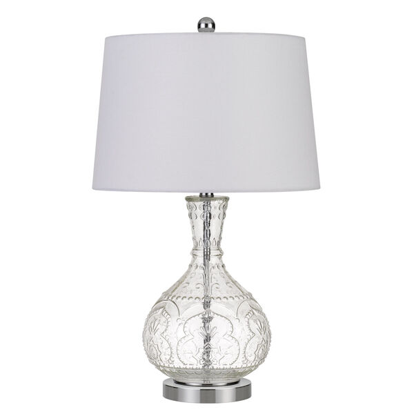 Nador Clear and White One-Light Table lamp, image 1