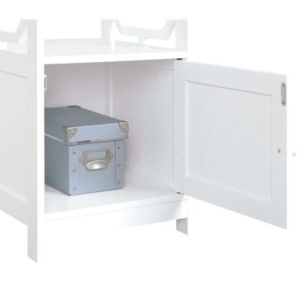 Omega White End Table with Cabinet, image 4