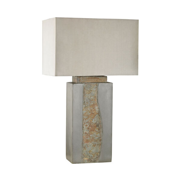Musée  Grey and Natural Slate One-Light Outdoor Table Lamp, image 1