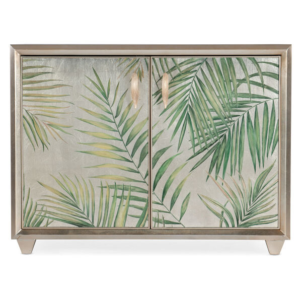 Melange White Green Lets Be Fronds Two Door Chest, image 4