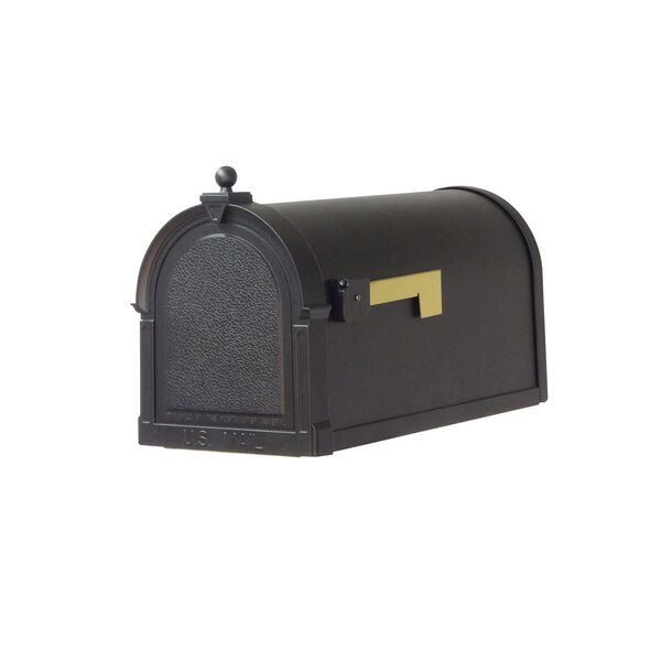 Curbside Black Berkshire Mailbox with Sorrento Front Single Mounting Bracket, image 5