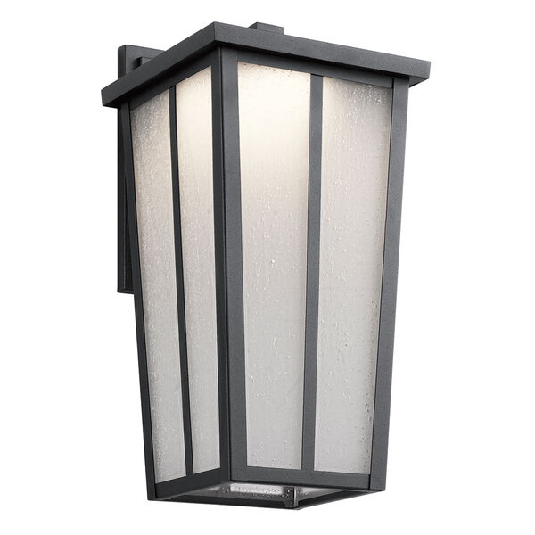 Amber Valley Textured Black 7.5-Inch One-Light Outdoor LED Wall Mount, image 1