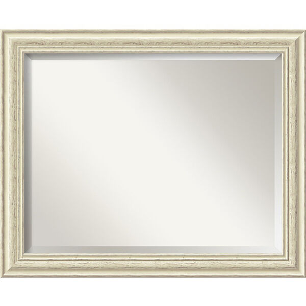 Cream White Wash 32 x 26-Inch Large Vanity Mirror, image 1
