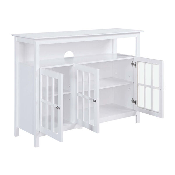 Big Sur White Deluxe TV Stand with Storage Cabinets and Shelf for TVs up to 55 Inches, image 5