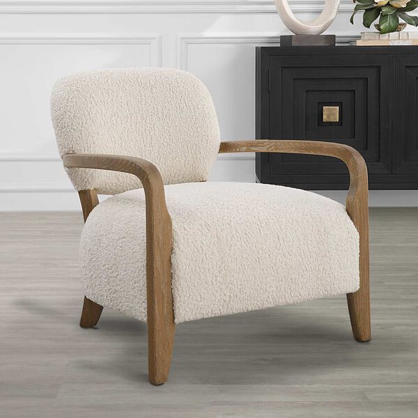 Telluride Natural Shearling Arm Chair, image 2