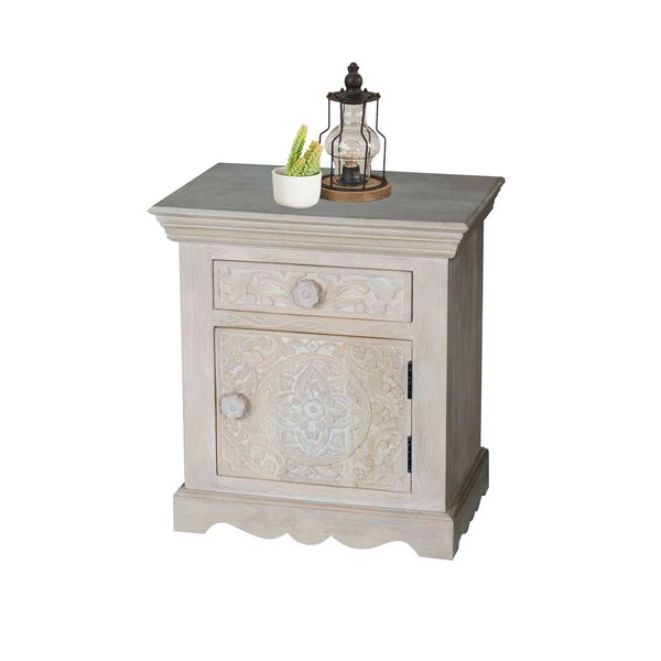 Outbound Natural 22-Inch Nightstand with One Drawer and Cabinet, image 3
