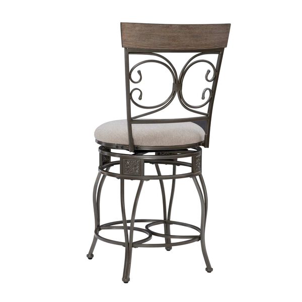 Dustin Pewter Big and Tall Counter Stool - (Open Box), image 5