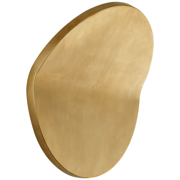 Bend Large Round Light in Natural Brass by Peter Bristol, image 1