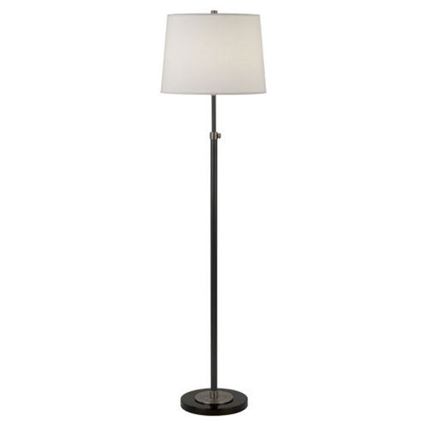 Bruno Lead One-Light Floor Lamp with Fontane Fabric Shade, image 1
