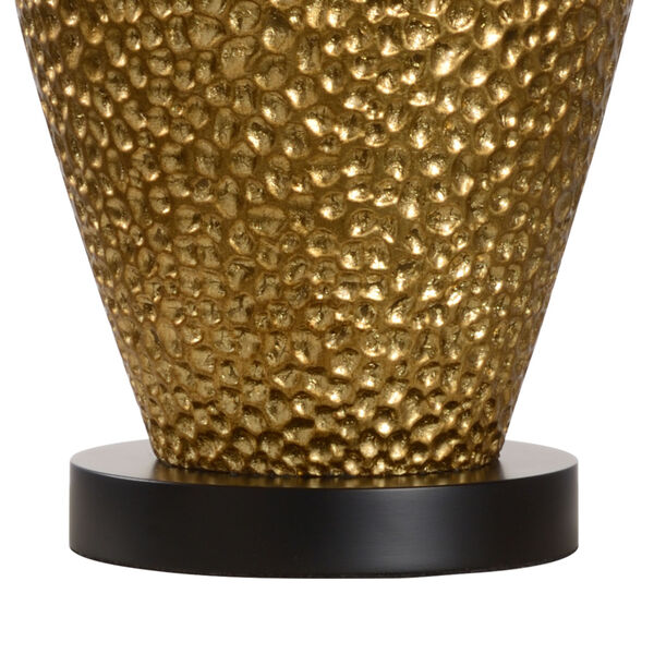 Metallic Gold Glaze and Matte Black One-Light Ceramic Table Lamp, image 2