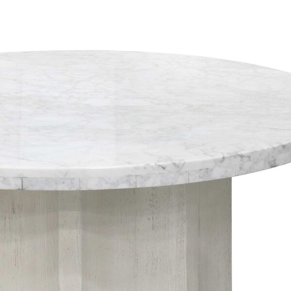 Pulaski Accents White 40-Inch Round Cocktail Table with Marble Top, image 4