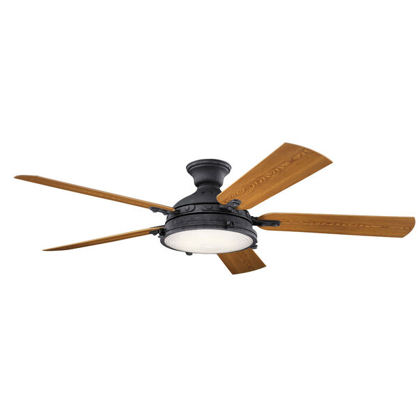 Hatteras Bay Distressed Black 60-Inch LED Ceiling Fan, image 1