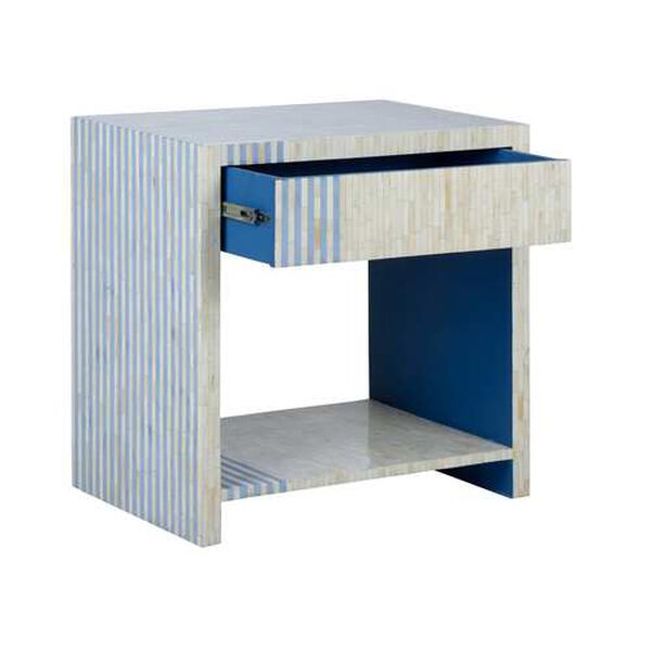 Blue and Cream Bedside Table, image 3