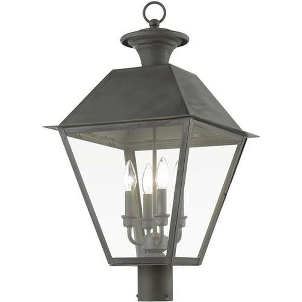 Wentworth Charcoal Four-Light Outdoor Extra Large Lantern Post, image 4