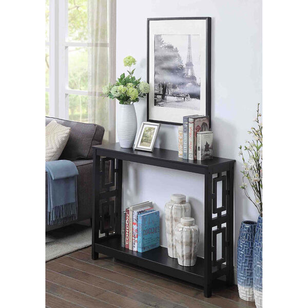Town Square Black 12-Inch Console Table, image 1