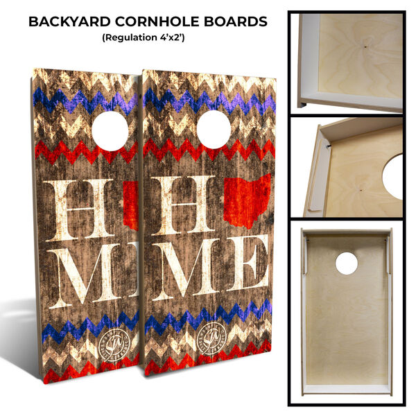 Ohio Home Cornhole Board Set with 8 Bags, image 2