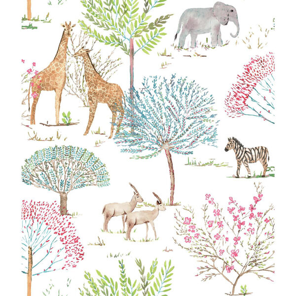 A Perfect World Primary On The Savanna Wallpaper - SAMPLE SWATCH ONLY, image 1