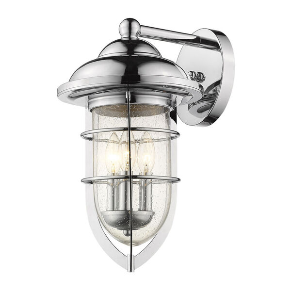 Dylan Chrome Three-Light Outdoor Wall Mount, image 2
