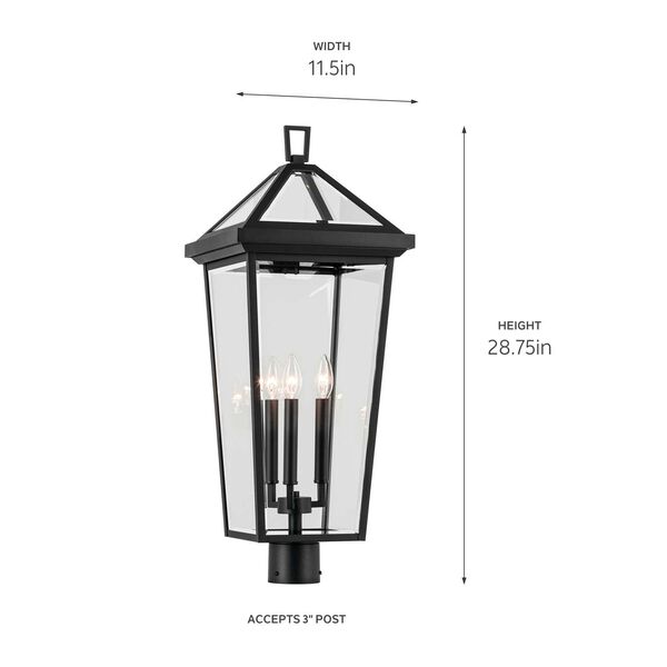 Regence 29-Inch Three-Light Outdoor Post Lantern, image 3