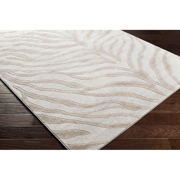 Remy Camel, White and Light Gray Rectangular Area Rug, image 4