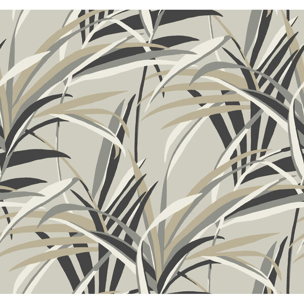 Tropics Taupe Tropical Paradise Pre Pasted Wallpaper, image 2