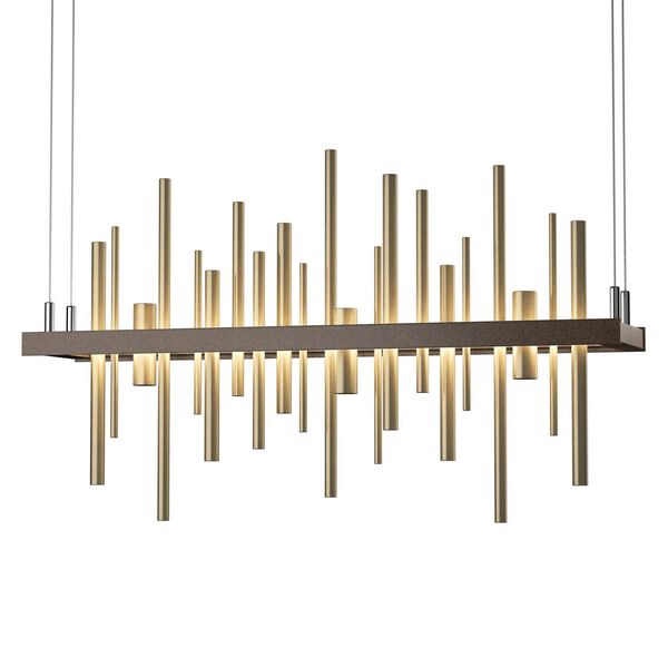 Cityscape Bronze 26-Inch LED Pendant with Soft Gold Accent, image 1