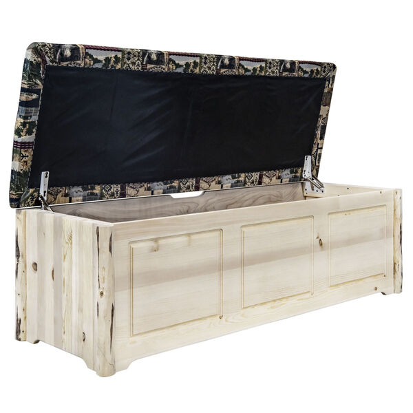 Montana Natural Large Blanket Chest with Woodland Upholstery, image 4