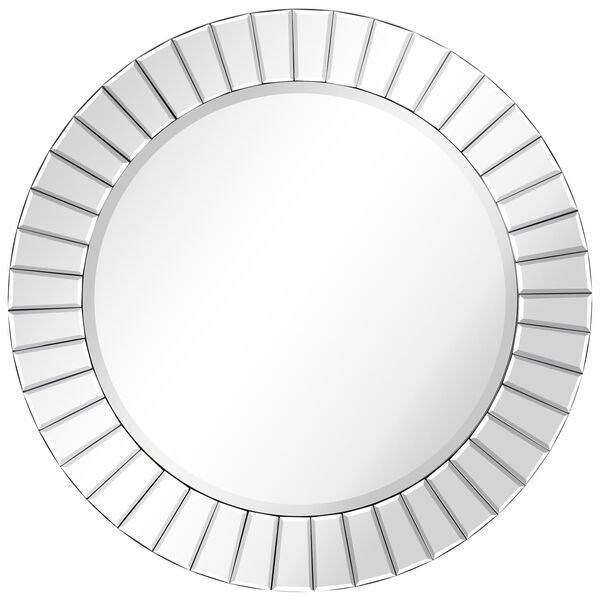 Moderno Clear 32 x 32-Inch Beveled Round Wall Mirror, image 5