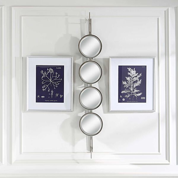 Button Silver 10 x 60-Inch Wall Mirror, image 3