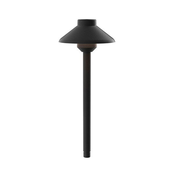 Textured Architectural Bronze One-Light Short Stepped Dome 3000K LED Path Light, image 1