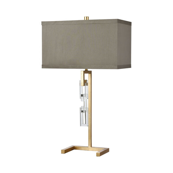 Auberge Gold Leaf with Clear Crystal One-Light Table Lamp, image 2