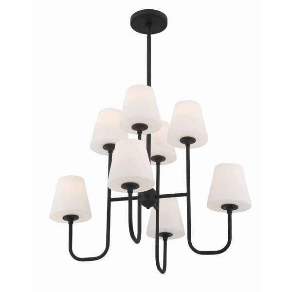 Keenan Black Forged Eight-Light Chandelier, image 4