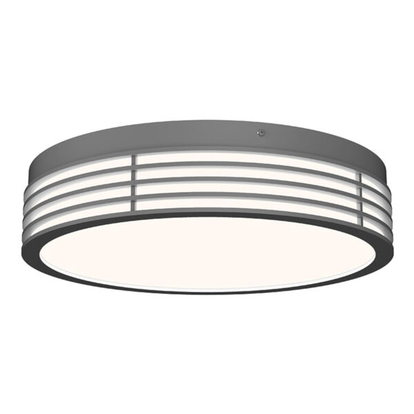 Marue Textured Gray 15-Inch Round LED Flush Mount, image 1