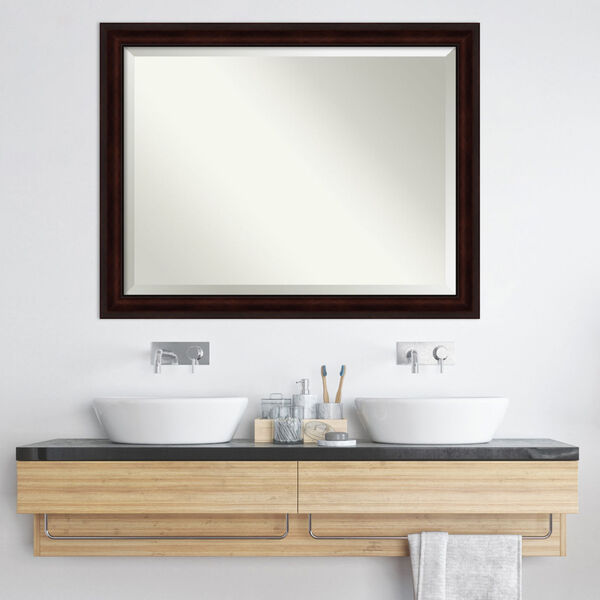 Coffee Bean Brown Bathroom Vanity Wall Mirror, image 6
